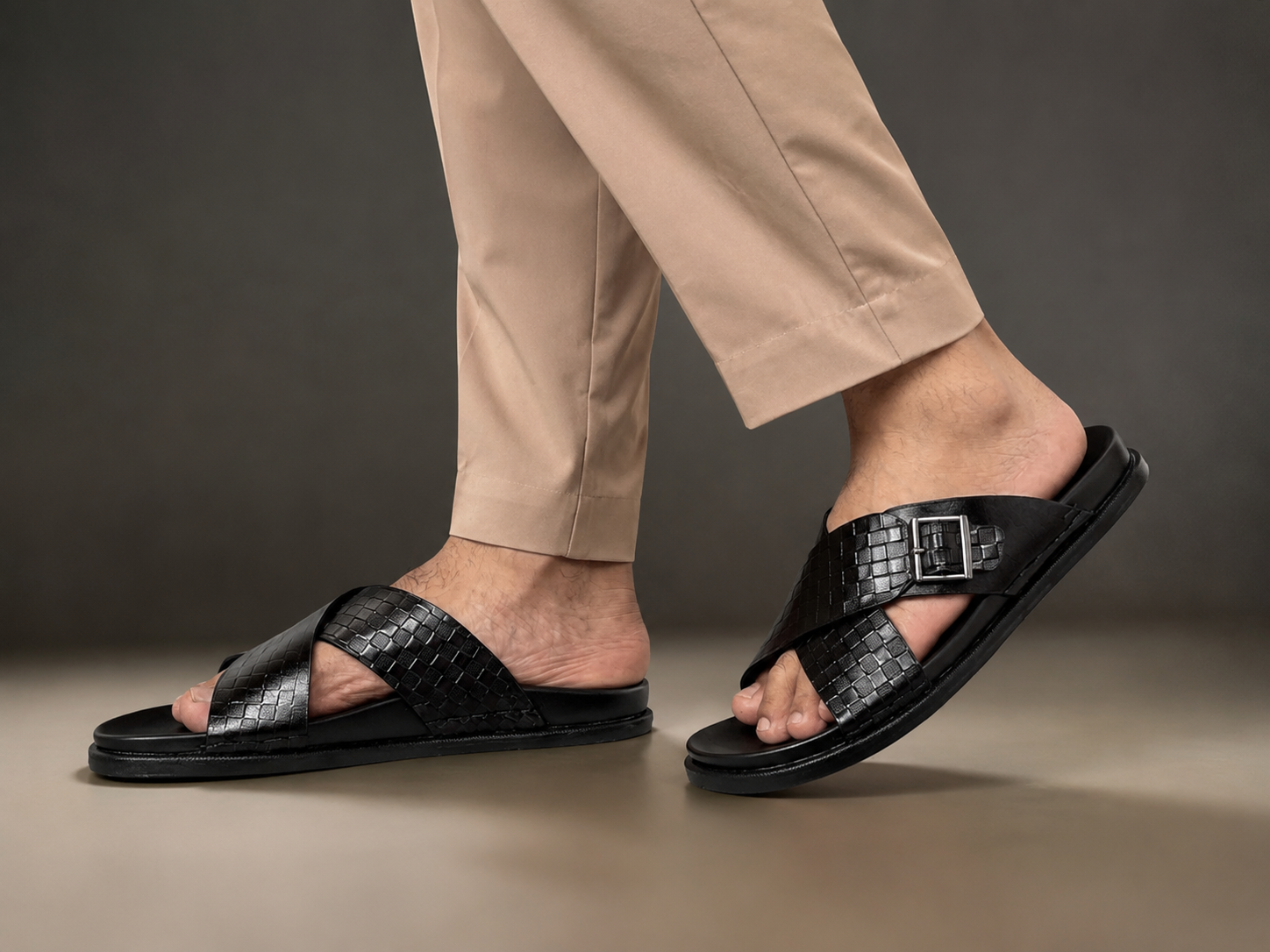 Cross strap sandals